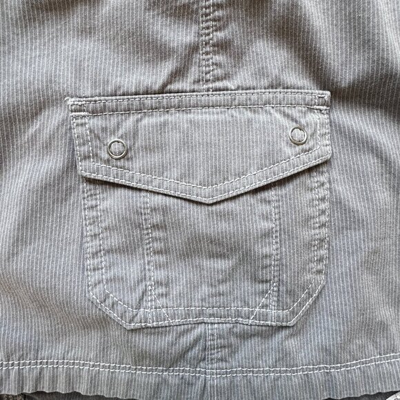 Horny Toad Golf Skort Cargo Pockets Grey and White Pinstripe Tennis Size 12 - Picture 3 of 12